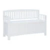Jeanette White Slat Back Storage Bench 1 Jeanette White Slat Back Storage Bench -Furniture Specialty Shop 810543204 1