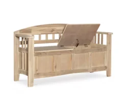 Bailey Natural Wash Wood Storage Bench -Furniture Specialty Shop 810543205 4