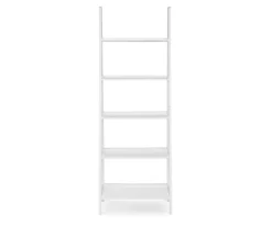 Boston White Wood 5-Shelf Ladder Bookcase 9 Boston White Wood 5-Shelf Ladder Bookcase -Furniture Specialty Shop 810543215 3