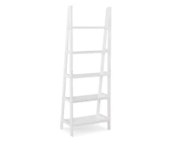 Boston White Wood 5-Shelf Ladder Bookcase 10 Boston White Wood 5-Shelf Ladder Bookcase -Furniture Specialty Shop 810543215 4