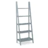 Boston Gray 5-Shelf Wooden Ladder Bookcase -Furniture Specialty Shop 810543216 1
