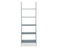 Boston Gray 5-Shelf Wooden Ladder Bookcase -Furniture Specialty Shop 810543216 3