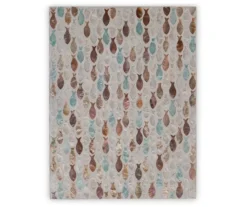 Global Designs Gold Geometric Capiz Mosaic Fish Pattern C Accent Table -Furniture Specialty Shop 810543218 4