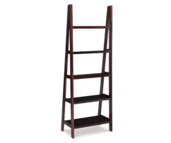 Boston Espresso 5-Shelf Wooden Ladder Bookcase -Furniture Specialty Shop 810543223 4