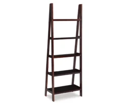 Boston Espresso 5-Shelf Wooden Ladder Bookcase -Furniture Specialty Shop 810543223 A0 1