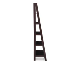 Boston Espresso 5-Shelf Wooden Ladder Bookcase -Furniture Specialty Shop 810543223 A0 2