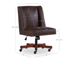 Austin Dark Walnut Upholstered Office Chair -Furniture Specialty Shop 810543233 D8 9