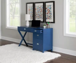 Kari Royal Blue 4-Drawer Office Desk -Furniture Specialty Shop 810543245 A0 7