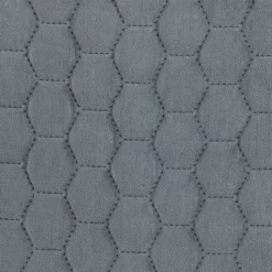 Royal Gray Quilted Ottoman With Silver Base -Furniture Specialty Shop 810543261 6