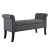 Emery Charcoal Tufted Fabric Storage Bench -Furniture Specialty Shop 810543266 1