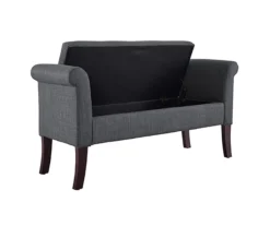 Emery Charcoal Tufted Fabric Storage Bench -Furniture Specialty Shop 810543266 4