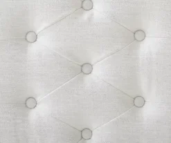 Marie Glitz White Tufted Linen Acrylic Leg Bench 20 Marie Glitz White Tufted Linen Acrylic Leg Bench -Furniture Specialty Shop 810543267 A8 2