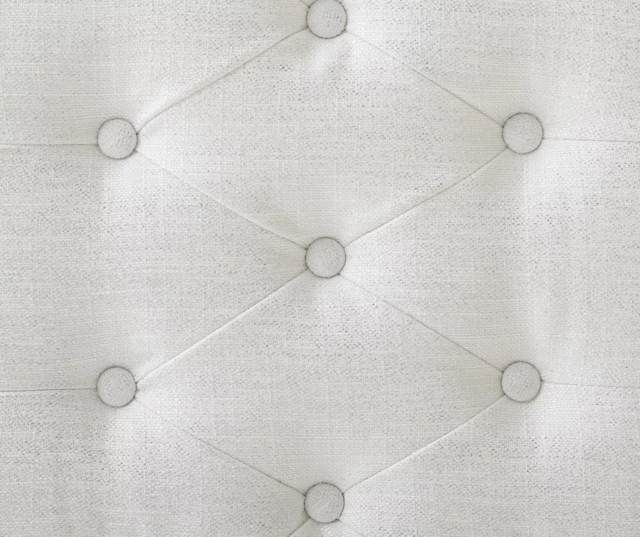 Marie Glitz White Tufted Linen Acrylic Leg Bench 9 Marie Glitz White Tufted Linen Acrylic Leg Bench - Image 7