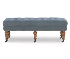 Claire Linen Upholstered Rolling Bench 14 Claire Linen Upholstered Rolling Bench -Furniture Specialty Shop 810543278 3