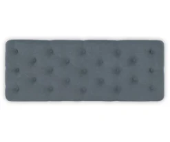 Claire Charcoal Linen Upholstered Rolling Bench -Furniture Specialty Shop 810543278 5 1