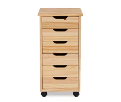 Craft Mate Natural Wood 6-Drawer Rolling Storage Cart -Furniture Specialty Shop 810543290 3