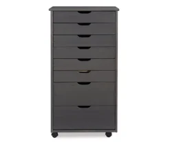 Craft Mate Gray Wood 8-Drawer Rolling Storage Cart 9 Craft Mate Gray Wood 8-Drawer Rolling Storage Cart -Furniture Specialty Shop 810543293 3