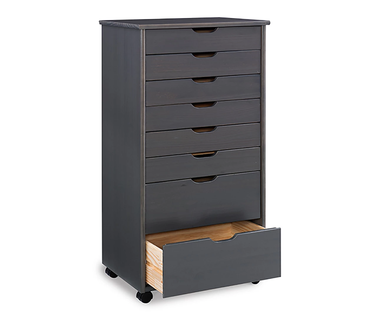 Craft Mate Gray Wood 8-Drawer Rolling Storage Cart 7 Craft Mate Gray Wood 8-Drawer Rolling Storage Cart - Image 5