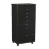 Craft Mate Black Wood 8-Drawer Rolling Storage Cart -Furniture Specialty Shop 810543294 1