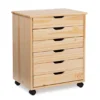 Craft Mate Wide Natural 6-Drawer Rolling Storage Cart -Furniture Specialty Shop 810543296 1