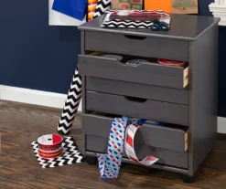 Craft Mate Wide Gray 6-Drawer Rolling Storage Cart -Furniture Specialty Shop 810543297 2