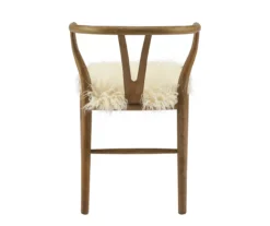 Emmitt Gray & Brown Faux Fur Wishbone Chair -Furniture Specialty Shop 810543298 A2 5
