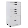 Craft Mate White Wood 8-Drawer Rolling Storage Cart 2 Craft Mate White Wood 8-Drawer Rolling Storage Cart -Furniture Specialty Shop 810543299 1