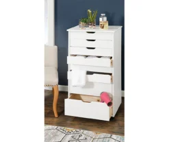 Craft Mate White Wood 8-Drawer Rolling Storage Cart -Furniture Specialty Shop 810543299 2
