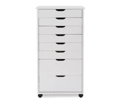 Craft Mate White Wood 8-Drawer Rolling Storage Cart -Furniture Specialty Shop 810543299 3