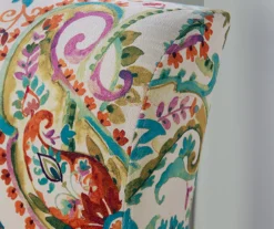 Danna Multicolor Upholstered Paisley Curved Back Slipper Chair -Furniture Specialty Shop 810543301 7