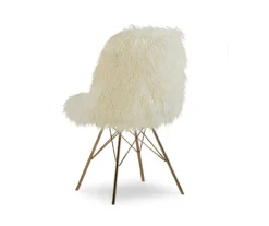 Layton Cream & Gold Faux Fur Chair -Furniture Specialty Shop 810543311 3