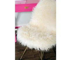 Layton Cream & Gold Faux Fur Chair -Furniture Specialty Shop 810543311 6