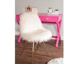 Layton Cream & Gold Faux Fur Chair -Furniture Specialty Shop 810543311 7