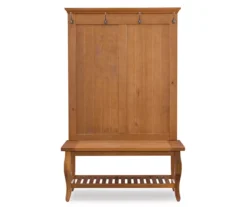 Denver Antique Pine 4-Hook Curved Leg Hall Tree 9 Denver Antique Pine 4-Hook Curved Leg Hall Tree -Furniture Specialty Shop 810543319 3