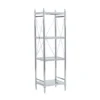 Hawkins Chrome & Glass 4-Tier Shelf -Furniture Specialty Shop 810543325 1