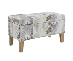 Lisa Palm Tree Storage Ottoman