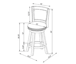 Graham Light Gray Padded Swivel Counter Stool 19 Graham Light Gray Padded Swivel Counter Stool -Furniture Specialty Shop 810543337 D8 9