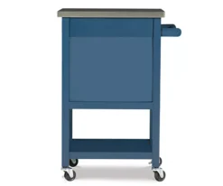 Reed Navy 1-Drawer Metal Rolling Apartment Cart -Furniture Specialty Shop 810543339 5
