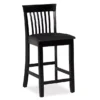 Kane Black Upholstered Vinyl Padded Craftsman Counter Stool
