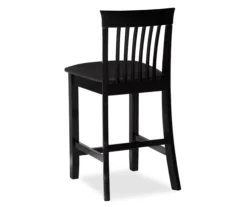 Kane Black Upholstered Vinyl Padded Craftsman Counter Stool -Furniture Specialty Shop 810543342 4