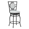 Newton White & Black Upholstered Faux Leather Adjustable Stool -Furniture Specialty Shop 810543346 A0 1