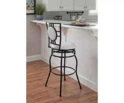 Newton White & Black Upholstered Faux Leather Adjustable Stool -Furniture Specialty Shop 810543346 A2 10