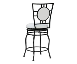 Newton White & Black Upholstered Faux Leather Adjustable Stool -Furniture Specialty Shop 810543346 A2 4