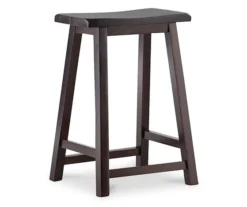 Maury 24" Dark Brown Wooden Saddle Stool -Furniture Specialty Shop 810543379 4