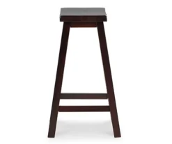 Maury 24" Dark Brown Wooden Saddle Stool -Furniture Specialty Shop 810543379 5