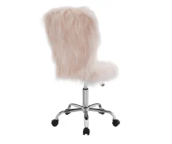 Comfort Home Blush Pink Faux Fur Swivel Chair -Furniture Specialty Shop 810543388 4