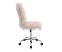 Comfort Home Blush Pink Faux Fur Swivel Chair -Furniture Specialty Shop 810543388 5