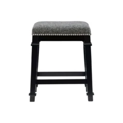 Clark Black & White Upholstered Tweed Backless Counter Stool 10 Clark Black & White Upholstered Tweed Backless Counter Stool -Furniture Specialty Shop 810543399 4