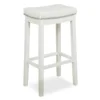 Brooke White Backless Nailhead Bar Stool -Furniture Specialty Shop 810543413 1