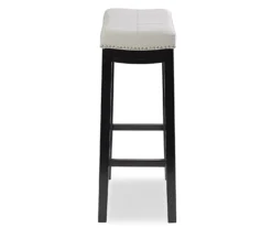 Brooke Gray & Black Faux Leather Backless Padded Bar Stool -Furniture Specialty Shop 810543425 4